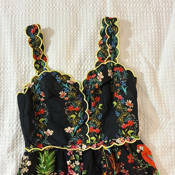 Black Delicate Forest Scarves Organic Cotton Maxi Dress - Picture 2 of 9